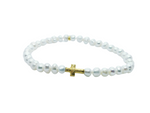 Pearl & Cross Bracelet
