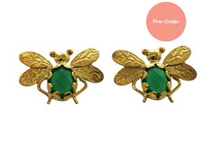 Emerald Bee Earring