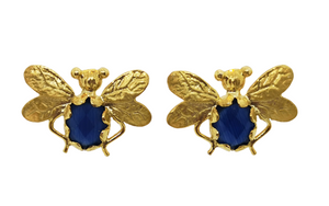 
                
                    Load image into Gallery viewer, Navy Bee Earring
                
            