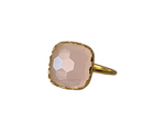 Blush Pink Square Stone Ring