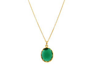 Emerald Oval Necklace