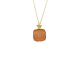 Pink Champagne Square Necklace