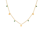 Emerald Quartz & CZ Layering Necklace